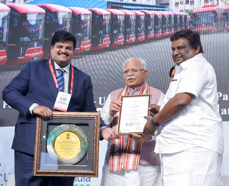 Chennai's MTC received -‘CITY WITH THE BEST PUBLIC TRANSPORT SYSTEM’ AWARD @UMI Conference