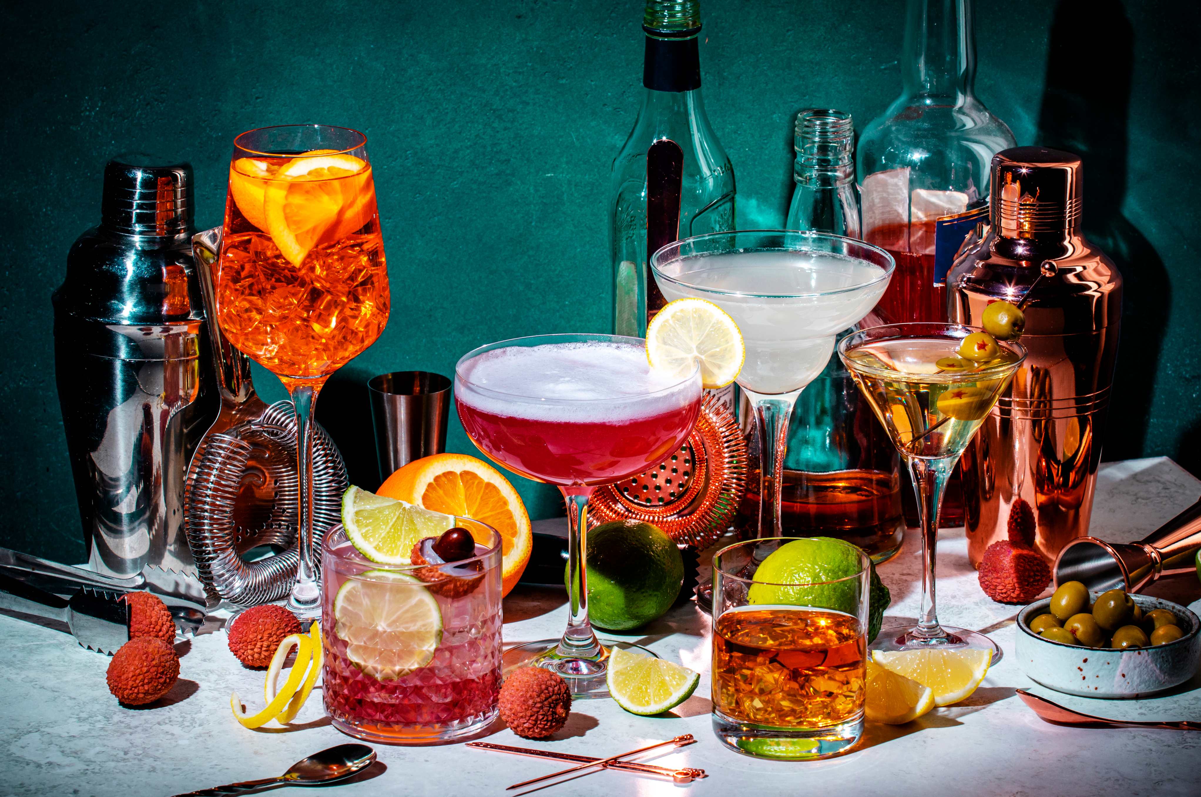A spread of signature cocktails