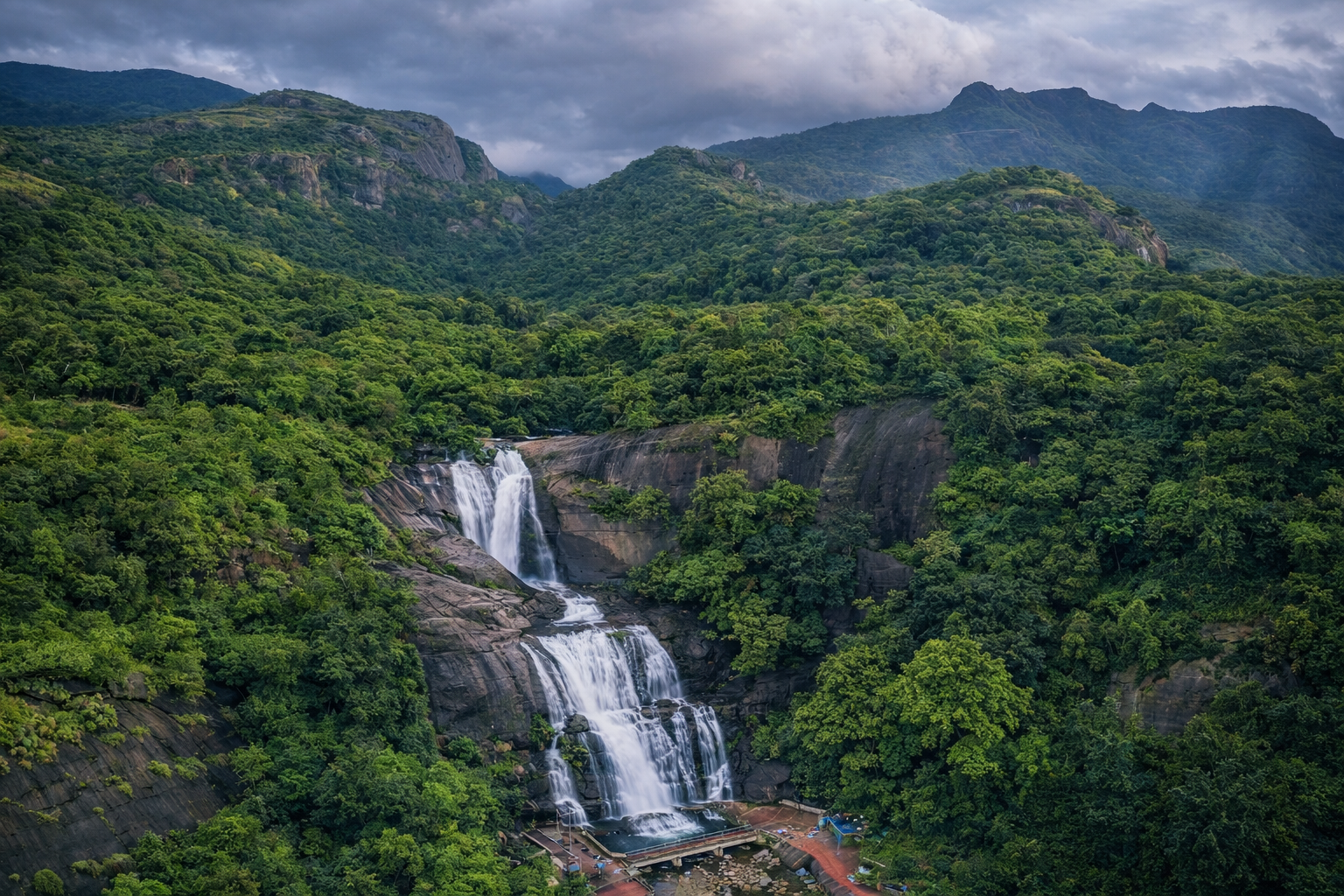 The Western Ghats roll away into the horizon