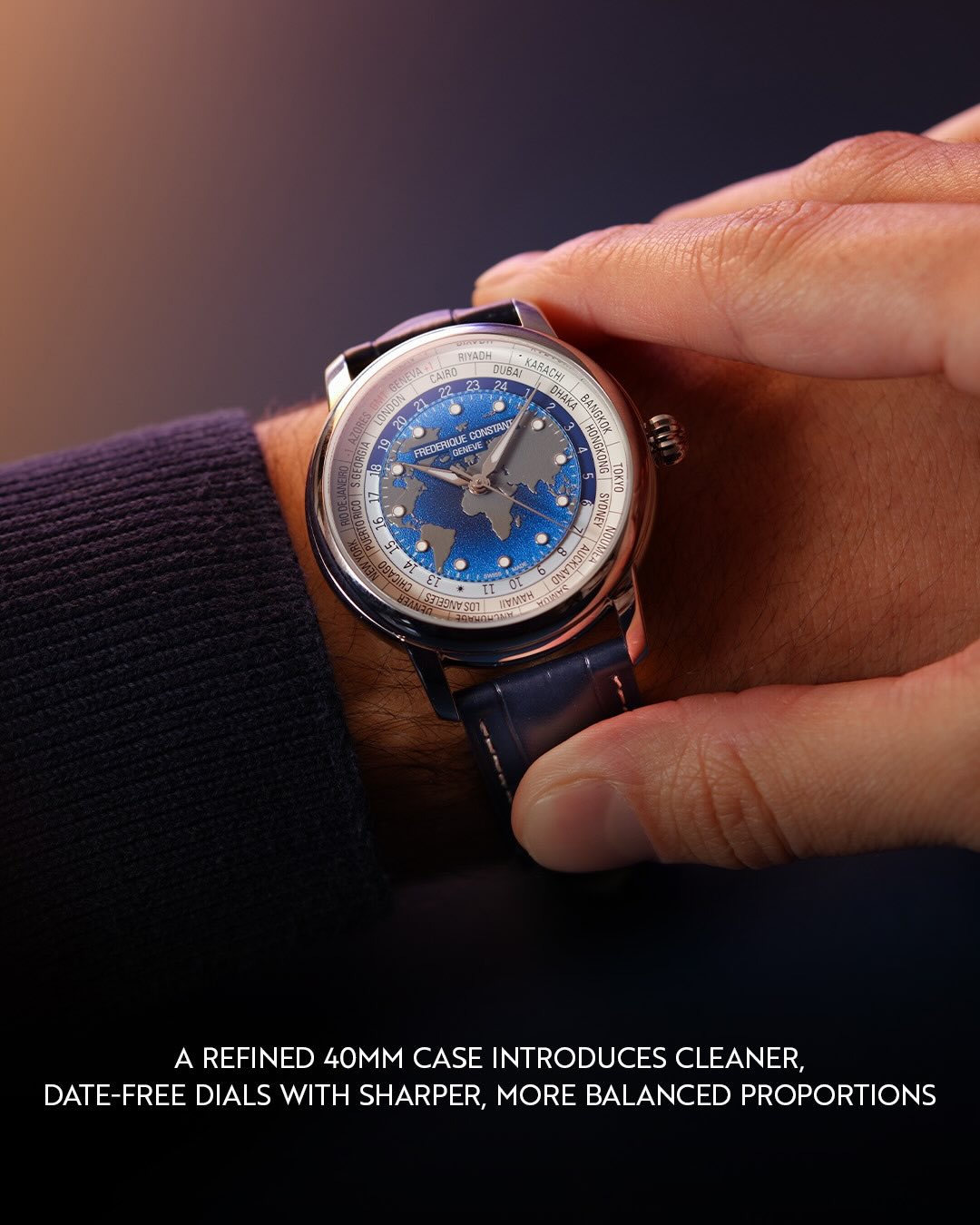 A refined 40mm case with a cleaner, balanced dial