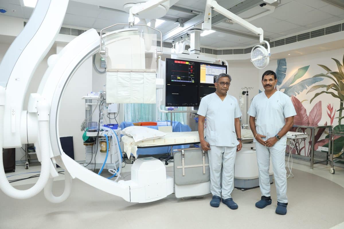 The advanced neuro-intervention suite where the surgery was performed