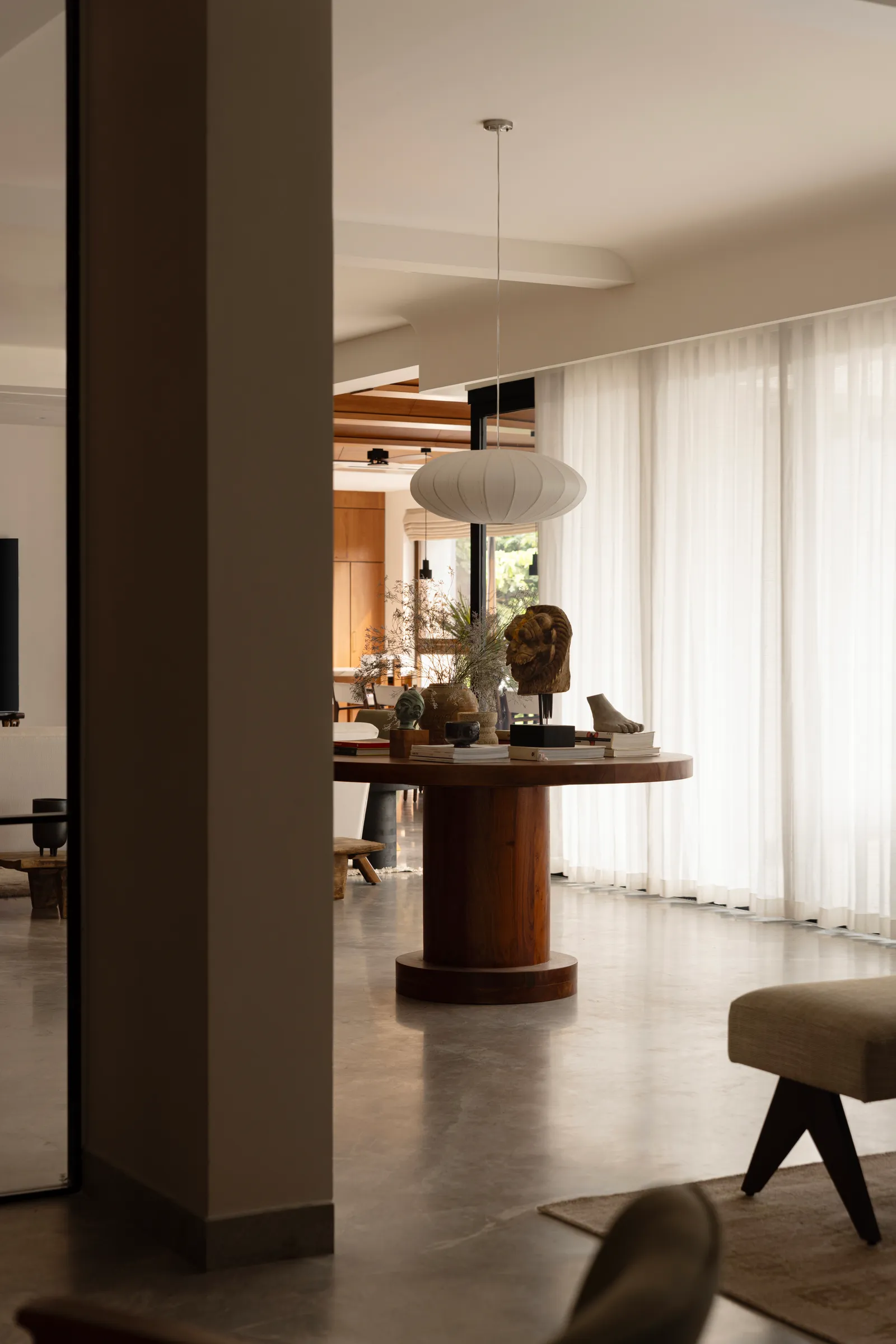 Open, light-filled volumes flow through the home