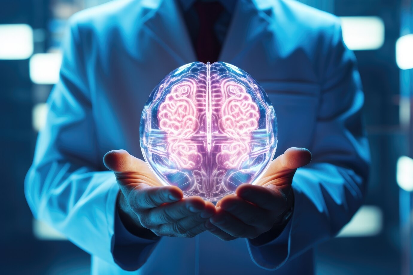 Digital brain visualisation representing neuroscience care