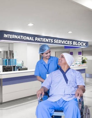 A nurse comforting a young patient at RoyalCare Hospital