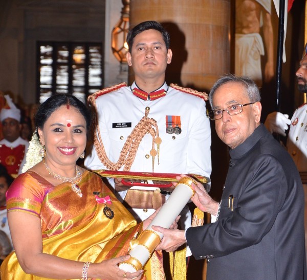 Honoured with a Padma award by the President of India