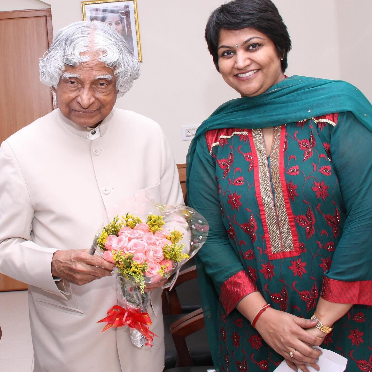An achiever felicitated by former President Dr. A. P. J. Abdul Kalam